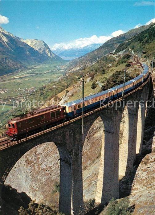 Eisenbahn Bern-Loetschberg-Simplon-Bahn Luogelkinviadukt
