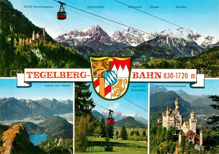 Seilbahn Tegelberg Schwangau Fuessen Schloss Neuschwanstein
