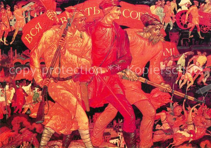 Kuenstlerkarte V. M. Khodov All Power to the Soviets