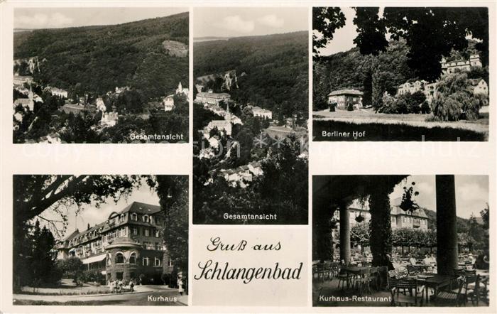 Schlangenbad Taunus Fliegeraufnahme Berliner-Hof Kurhaus-Restaurant