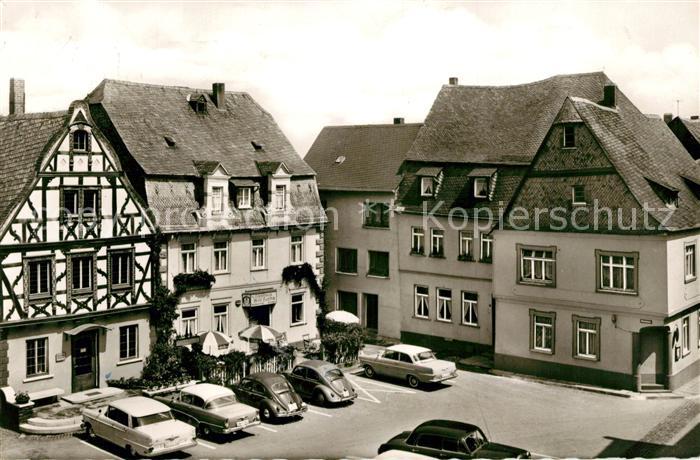 Kirchberg Hunsrueck Marktplatz mit Apotheke Gasthaus-Fuchs