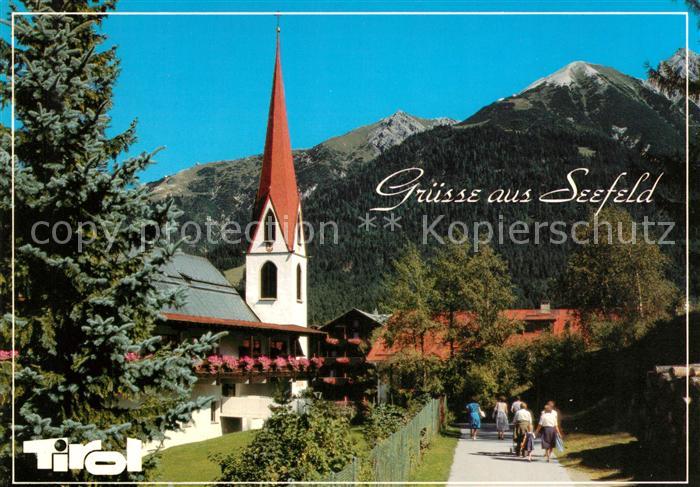 Seefeld Tirol Pfarrkirche mit Reitherspitze