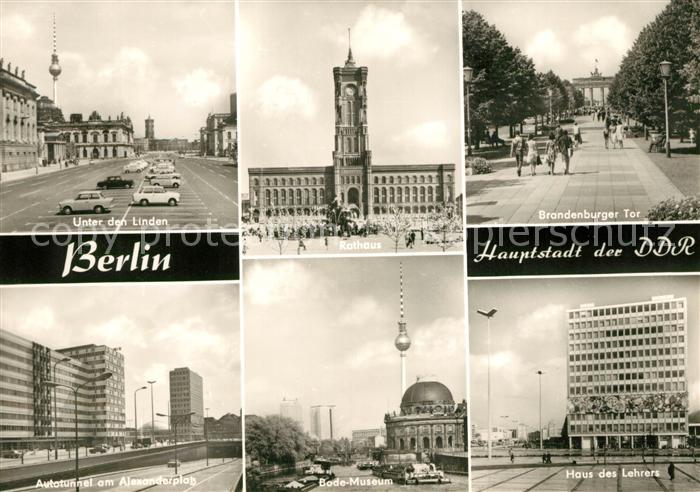 BERLIN  DE Brandenburger-Tor Rathaus Unter-den-Linden Alexanderplatzt Bode-Museu