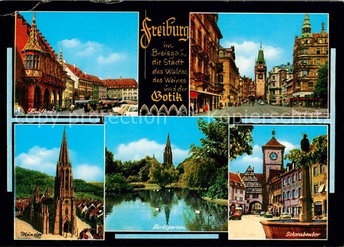 Freiburg Breisgau Martinstor Kaufhaus Muenster Stadtgarten Schwabentor