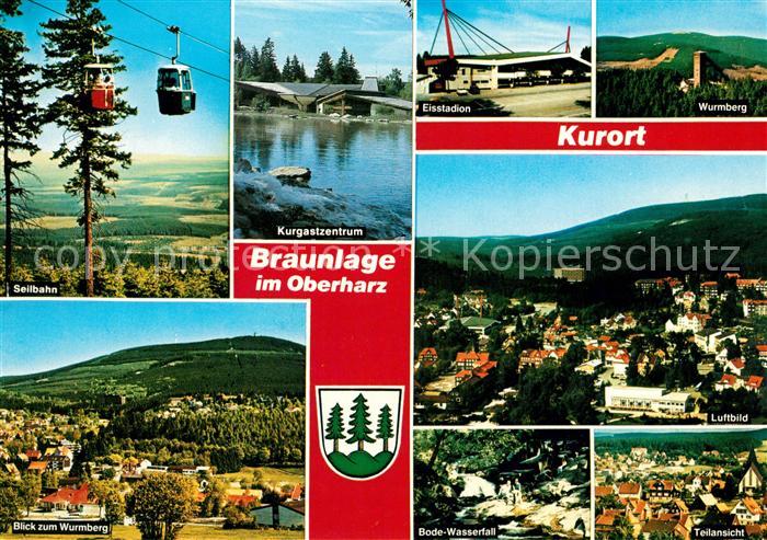 Braunlage Wurmberg Eisstadion Seilbahn Bode-Wasserfall Luftbild