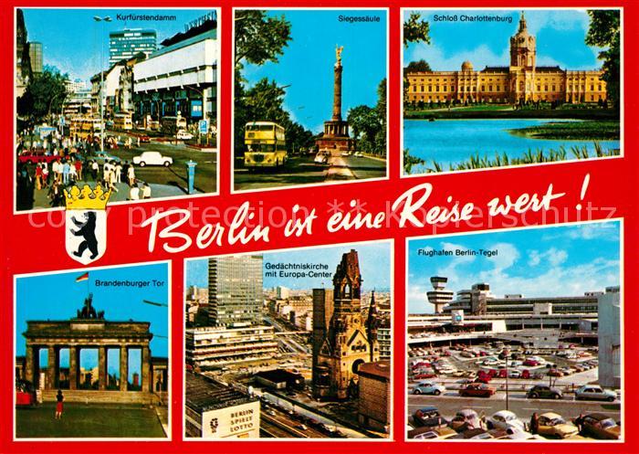 BERLIN  DE Kurfuerstendamm Siegessaeule Schloss-Charlottenburg Brandenburger-Tor