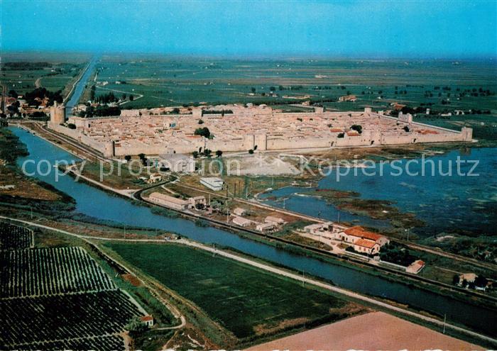 Aigues-Mortes Gard Fliegeraufnahme Altstadt