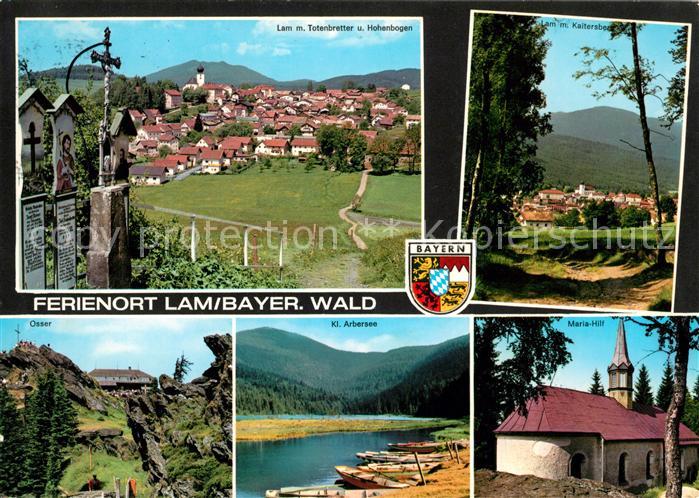 Lam Oberpfalz mit Totenbretter und Hohenbogen Kaltersberg Maria-Hilf Arbersee Os