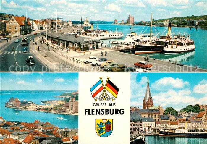 Flensburg Anlegestelle Fliegeraufnahme