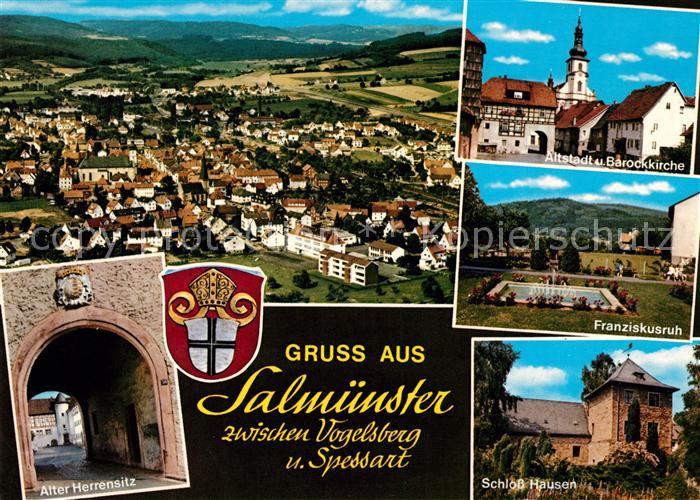 Salmuenster Bad Soden Fliegeraufnahme Alter-Herrensitz Schloss-Hausen Franziskus