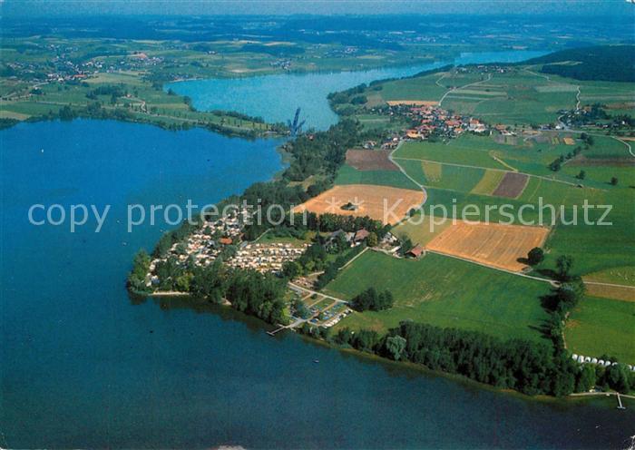 Waging See Fliegeraufnahme Camping Gut Horn am Waginger See