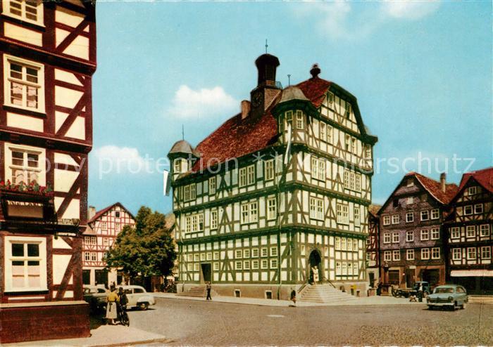 Melsungen Fulda Marktplatz mit Rathaus
