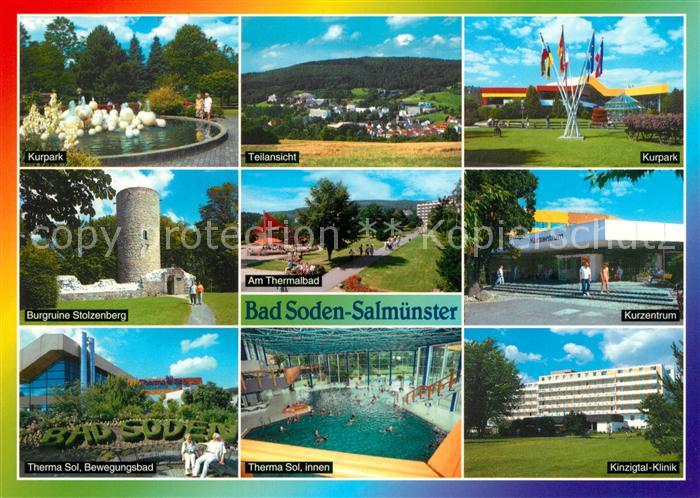 Salmuenster Bad Soden Burgruine Stolzenberg Kurpark Kinzigtal-Klinik Thermalbad