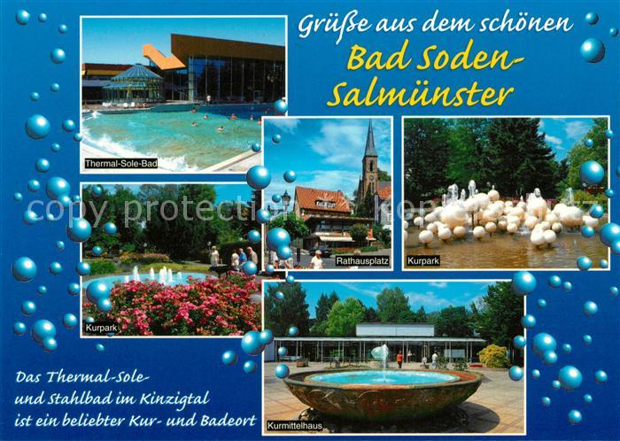 Salmuenster Bad Soden Thermalbad Kurpark Rathausplatz Kurmittelhaus