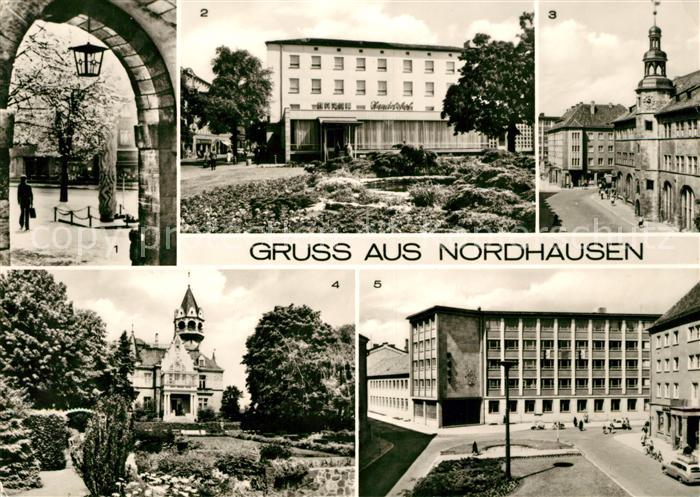 Nordhausen Thueringen Mahnmal Hotel-Handelshof Meyenburgmuseum Postamt