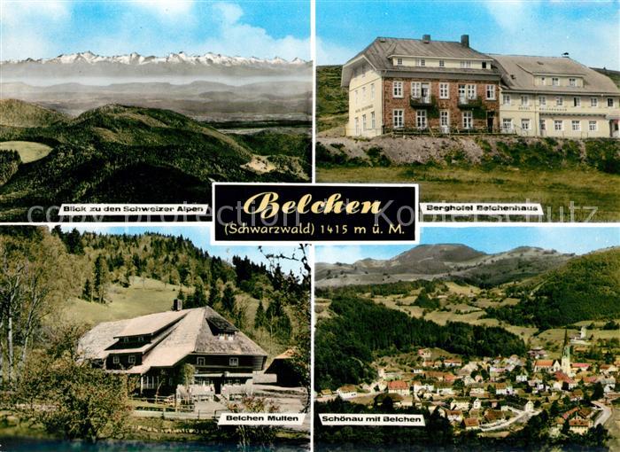 Belchen Baden mit Alpen Berghotel-Belchenhaus Schoenau Flugaufnahme