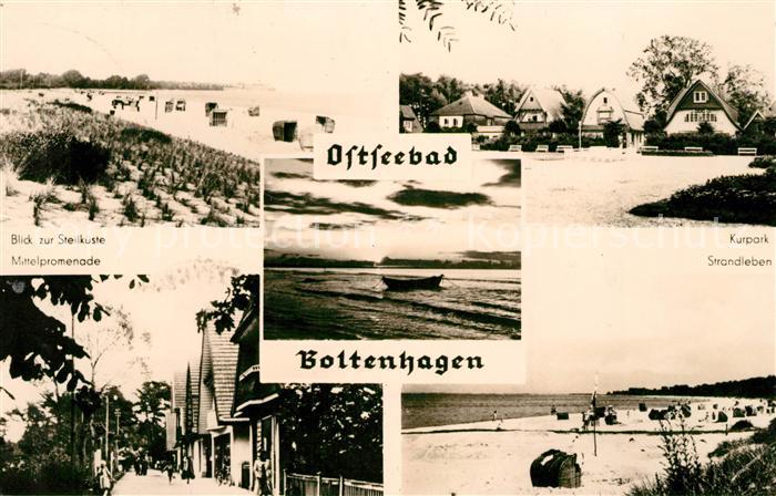 Boltenhagen Ostseebad Steilkueste Mittelpromenade Kurpark Strandpartie