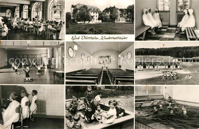 Bad Duerrheim Kinderheilstaette Gymnastik Speisesaal Sandkasten Hallenbad Hauska