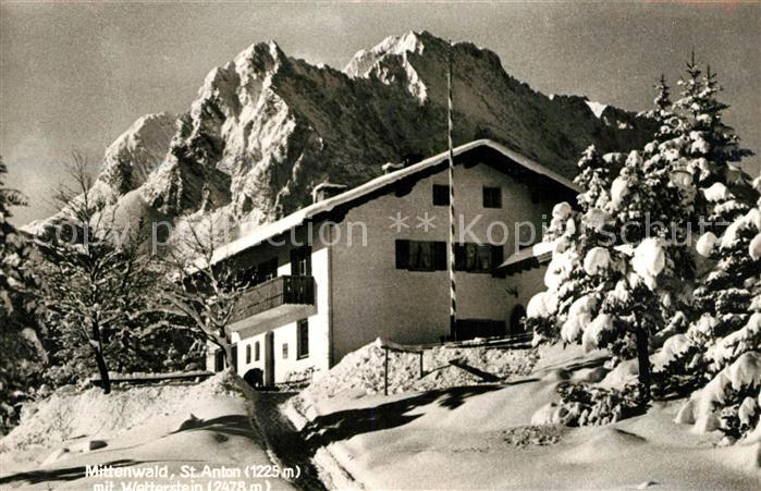 Mittenwald Bayern St Anton mit Wetterstein