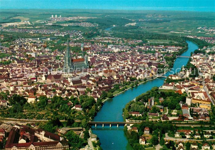 Ulm Donau Fliegeraufnahme