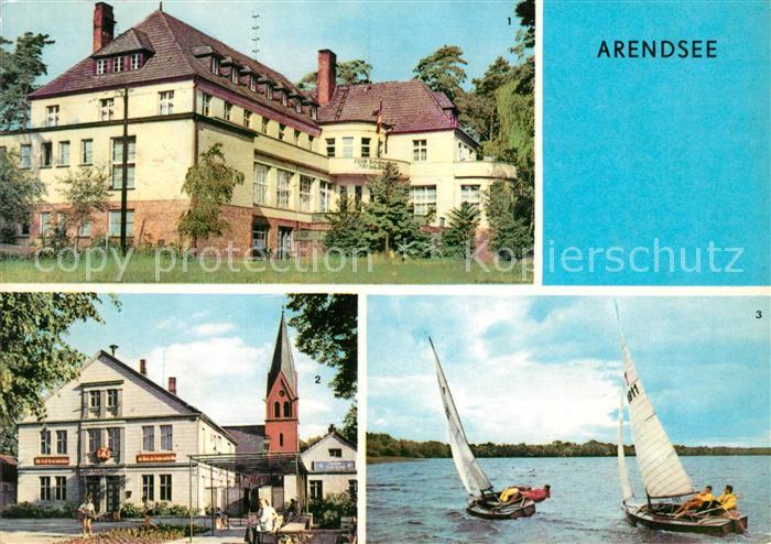 Arendsee Ostsee FDGB Erholungsheim Waldheim Rathaus Segelpartie