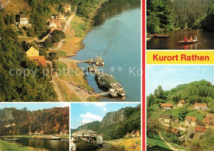Rathen Saechsische Schweiz Dampferanlegestelle Amselsee Moench Teilansicht