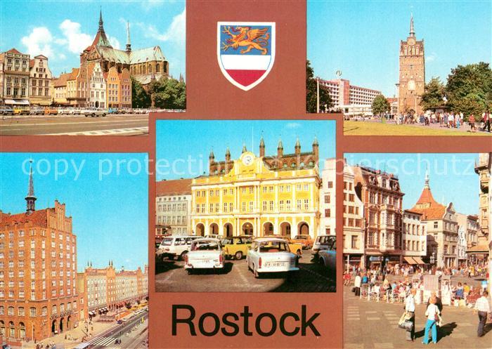 Rostock Ernst Thaelmann Platz Kroepeliner Tor Lange Strasse Rathaus