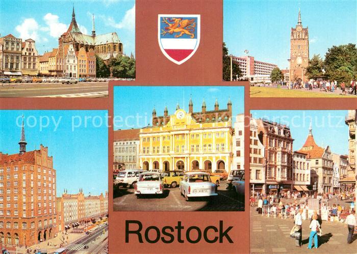 Rostock Ernst Thaelmann Platz Kroepeliner Tor Lange Strasse Rathaus