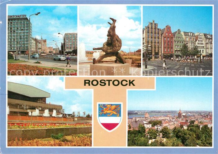 Rostock Lange Strasse Plastik Cafe Rostock Kroepeliner Strasse Kongresshalle Sta