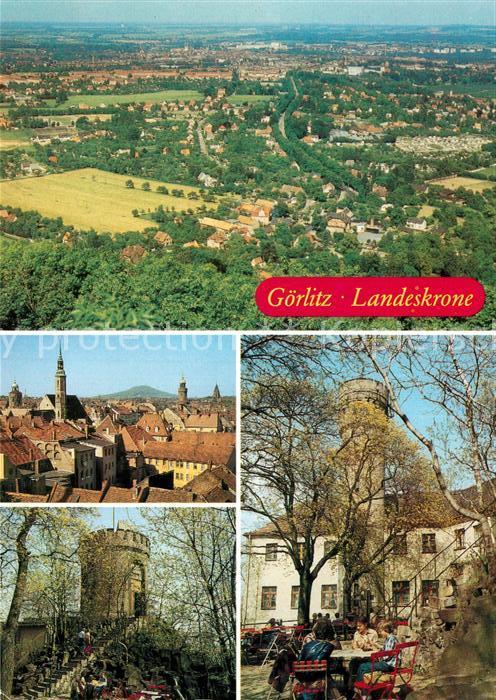 Goerlitz Sachsen Blick von der Landeskrone Altstadt Landeskirche Aussichtsturm L