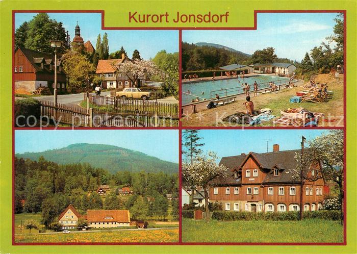 Jonsdorf Teilansicht Gebirgspfad Jugendherberge Hilde Coppi Pension Immergruen