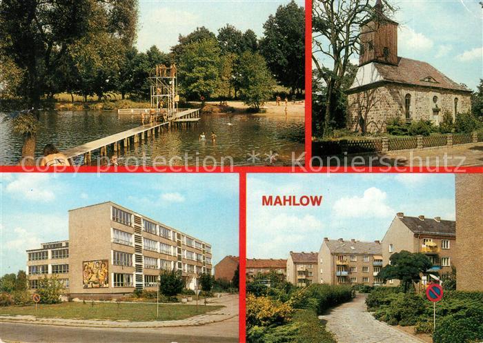 Mahlow Seebad Dorfkirche Herbert Tschaepe Oberschule Neubauviertel