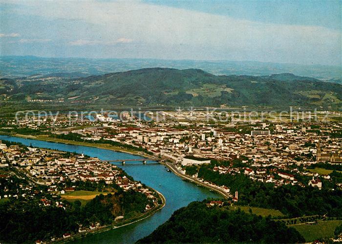 Linz Donau Fliegeraufnahme