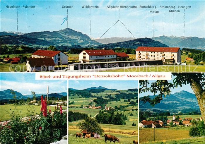 Moosbach Sulzberg Bibel und Tagungsheim Hensoltshoehe Allgaeuer Alpen Panorama