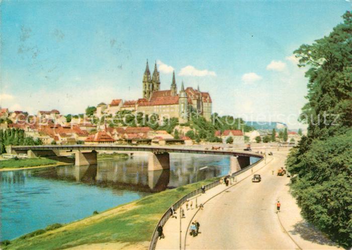 Meissen Elbe Sachsen Albrechtsburg und Dom