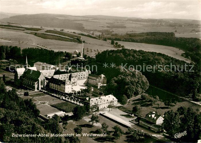 Marienstatt Westerwald Zisterzienser Abtei Marienstatt Fliegeraufnahme