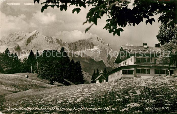 GARMISCH-PARTENKIRCHEN Bayern Gschwandnerbauer Bergwiesen Alpenpanorama Huber Ka