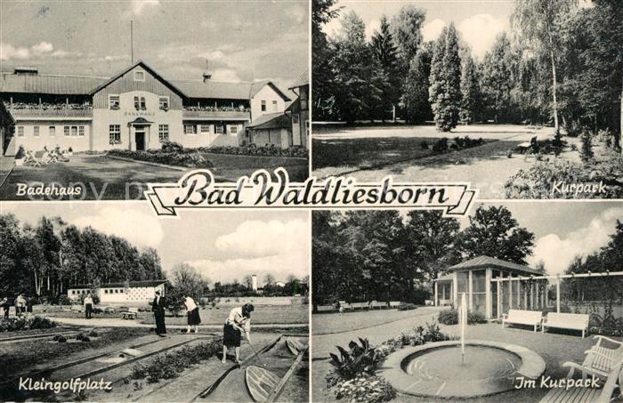 Bad Waldliesborn Badehaus Kurpark Kleingolfplatz