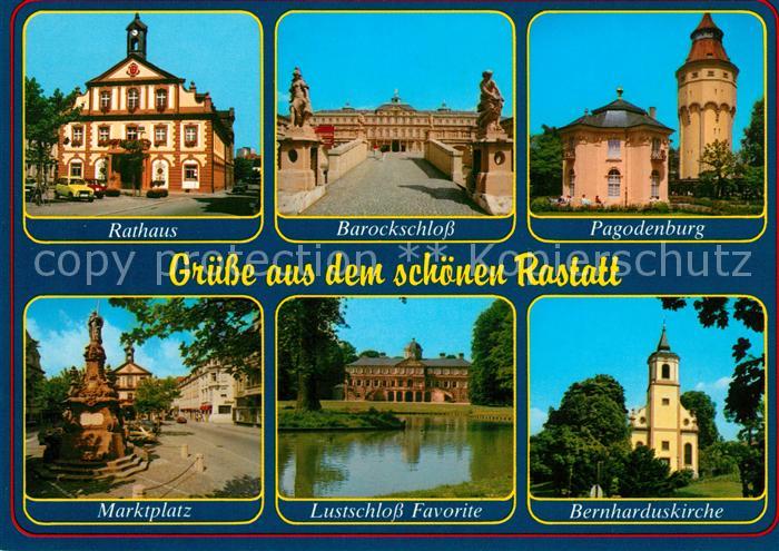 Rastatt Rathaus Barockschloss Pagodenburg Marktplatz Lustschloss Favorite Bernha