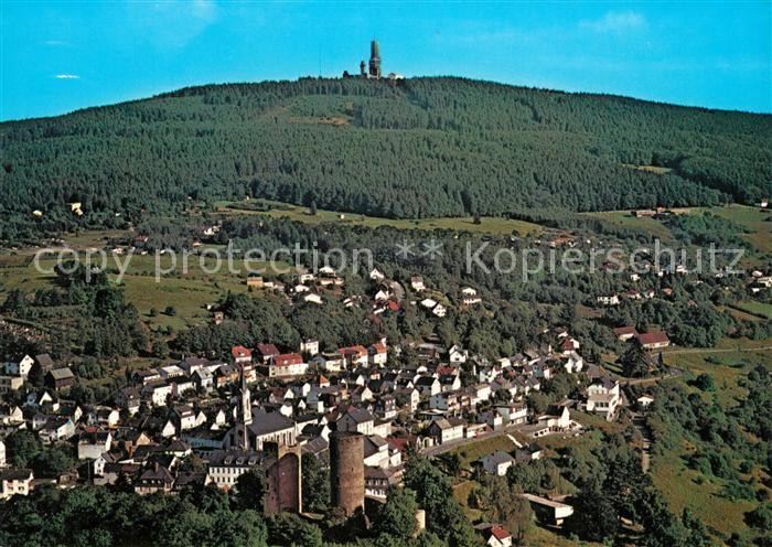 Oberreifenberg mit grossem Feldberg im Naturpark Hochtaunus Fliegeraufnahme