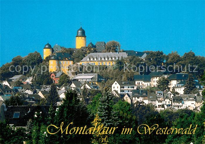 Montabaur Westerwald Teilansicht mit Schloss