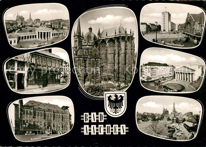 Bad Aachen Elisenbrunnen Dom Bahnhof Postwagen Theater Rathaus Elisengarten Wapp