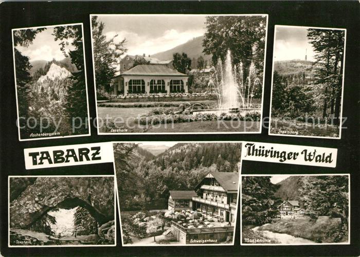Tabarz Landschaftspanorama Aschenbergstein Lesehalle Springbrunnen Inselsberg To
