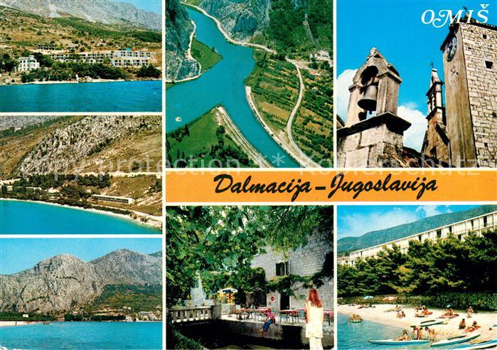 Dalmacija Panorama Kueste Strand Hotel Kirche Fliegeraufnahme
