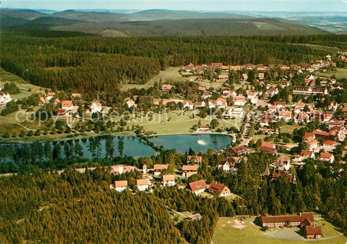 Hahnenklee-Bockswiese Harz Heilklimatischer Kurort Wintersportplatz Fliegeraufna