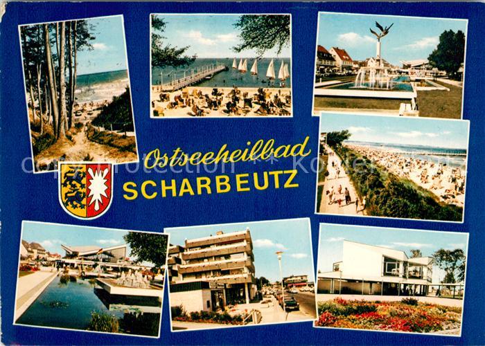 Scharbeutz Ostseebad Strand Promenade Seebruecke Springbrunnen Hotel