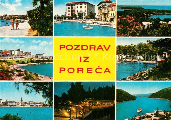 Porec Uferpromenade Hafen Panorama Kueste Hotels Restaurant