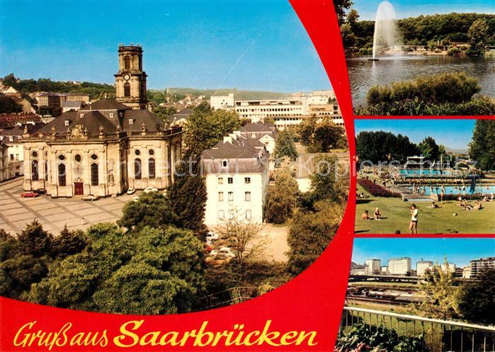 SAARBRueCKEN Saarland Ludwigskirche Deutsch Franzoesischer Garten Schwarzenbergb