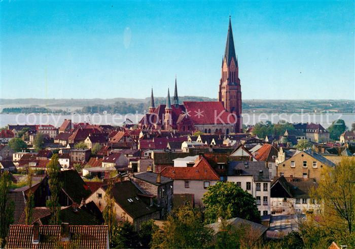 Schleswig Schlei Blick auf den Dom und die Schlei