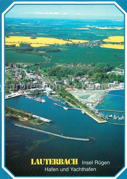 Lauterbach Ruegen Hafen Yachthafen Fliegeraufnahme